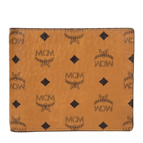 MCM Claus M-F12 Small Wallet Coin Pocket Cognac Bi-Fold Wallet