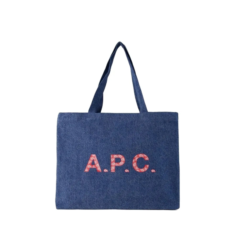 A.P.C. Fourre-tout Diane Shopper Bag - Cotton - Blue Denim Blue
