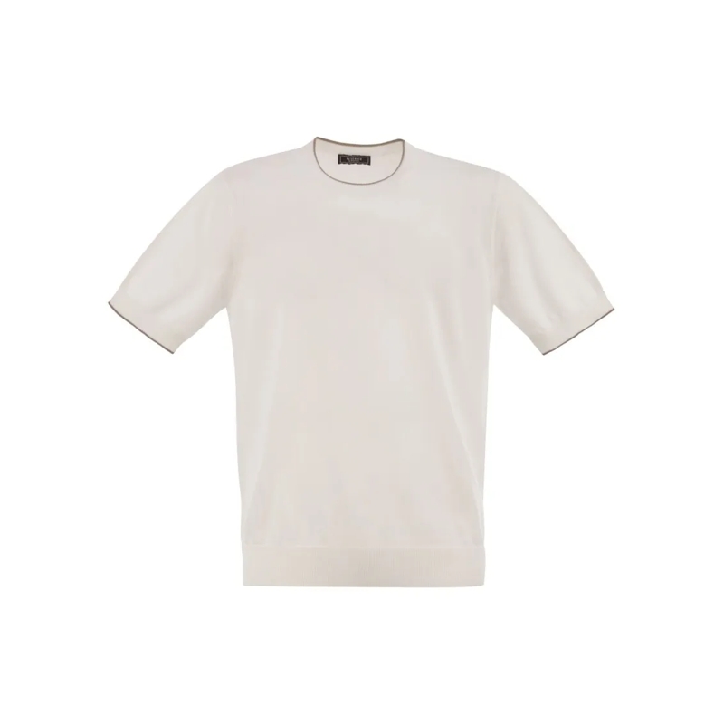 Peserico T-shirt Pure Cotton Yarn T-Shirt White