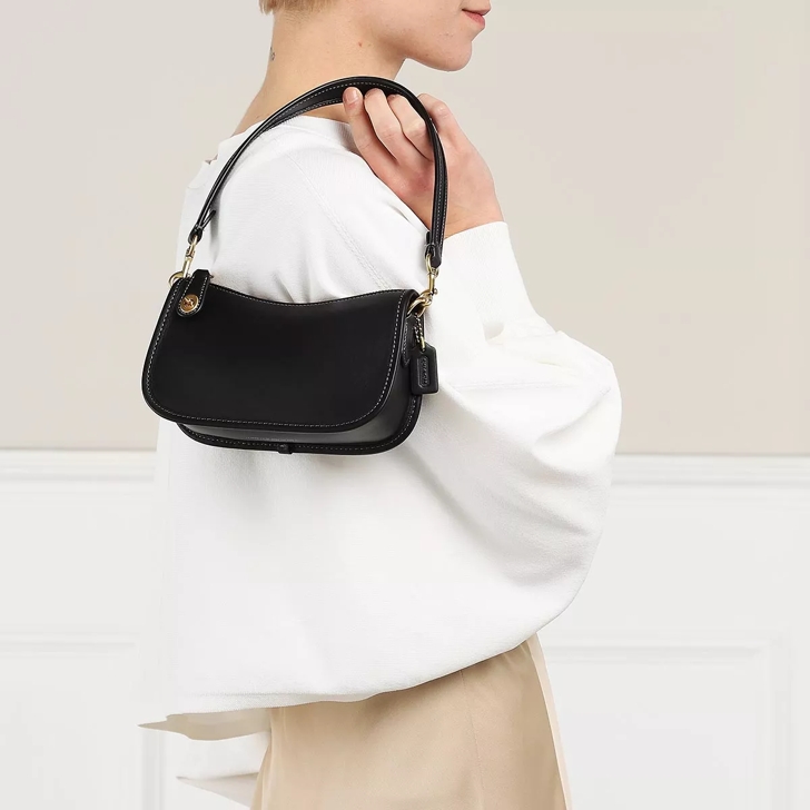 COACH Glovetanned Leather Swinger Bag in White