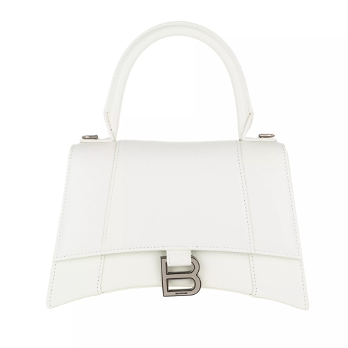 Balenciaga Hourglass Small Handle Bag White Satchel