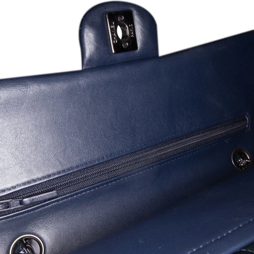Chanel Sac à bandoulière 2014 Medium Classic Patent Double Flap blau (Image 19)