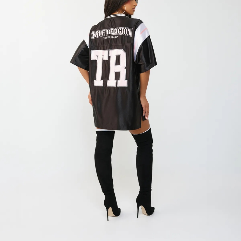 True Religion Maxikleid - Besticktes Longshirt- Wird als Kleid getragen- schwarz(Image 4)