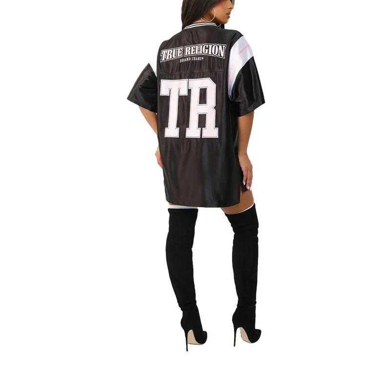 True Religion Maxikleid - Besticktes Longshirt- Wird als Kleid getragen- schwarz(Image 4)