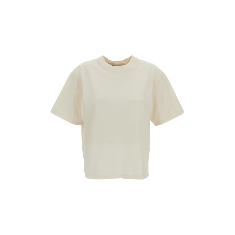 Golden Goose T-Shirt Boxy-Fit Cotton Jersey T-Shirt With Vintage Distre White