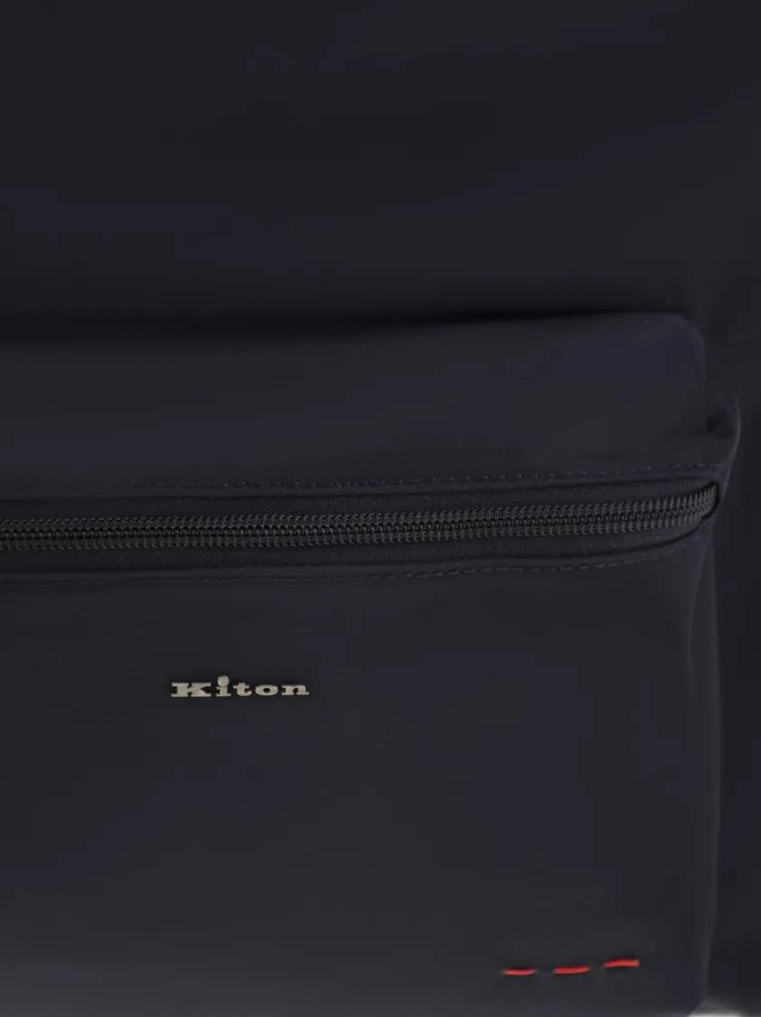 Thumbnail - Kiton Rucksäcke - Technical Fabric Backpack With Logo - Gr. unisize - in Blau - für Damen