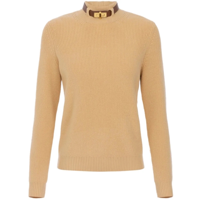 Elisabetta Franchi  Sweaters Miele beige