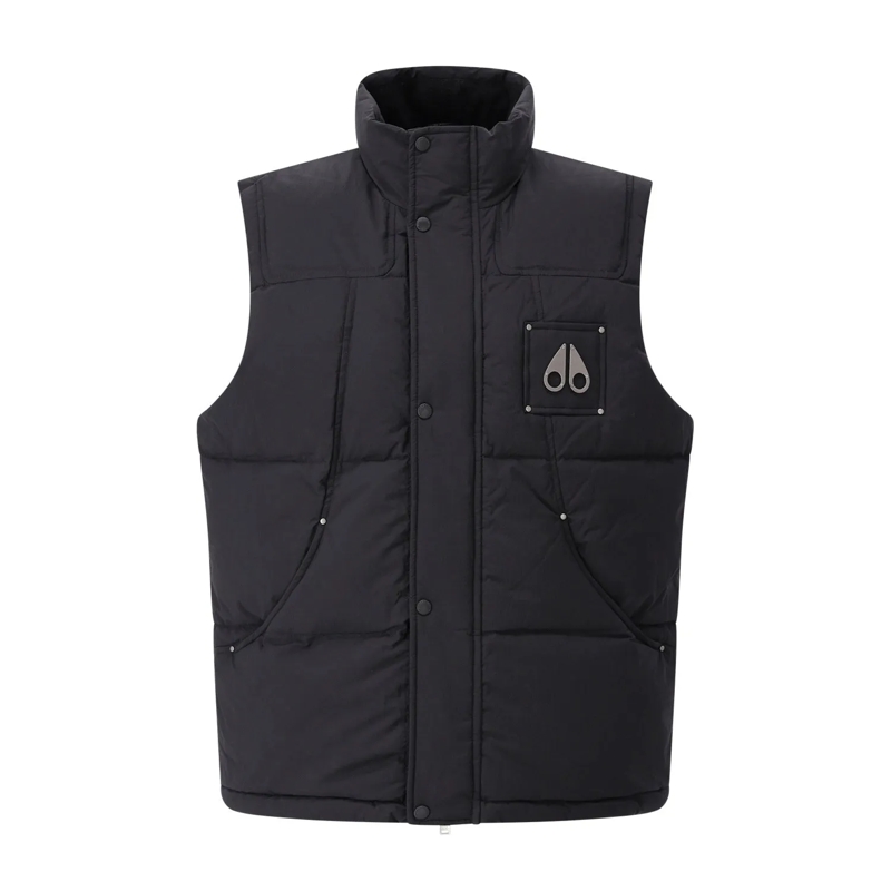 Moose Knuckles  Steppweste mit Logo Schwarz