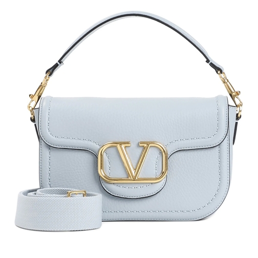 Valentino Schultertasche Vg All Time Light Blue Calf Leather Shoulder Bag Blue