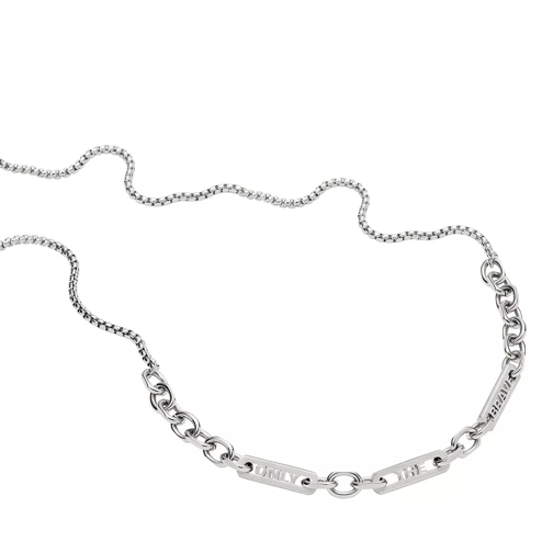 Diesel Stainless Steel Chain Necklace Silver Mittellange Halskette
