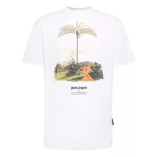 Palm Angels White Organic Cotton T-Shirt White T-shirts