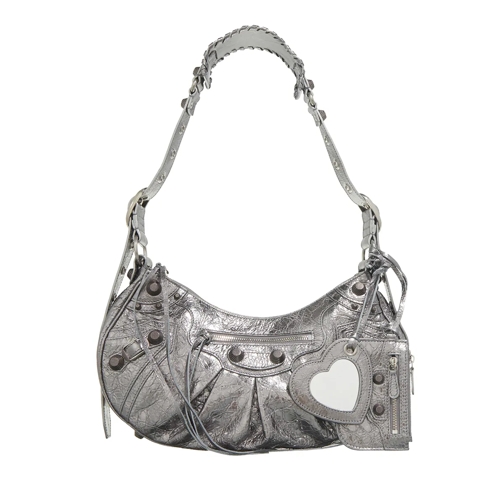 Balenciaga Crossbodytas Cagole Metallic Small Shoulder Bag Silver