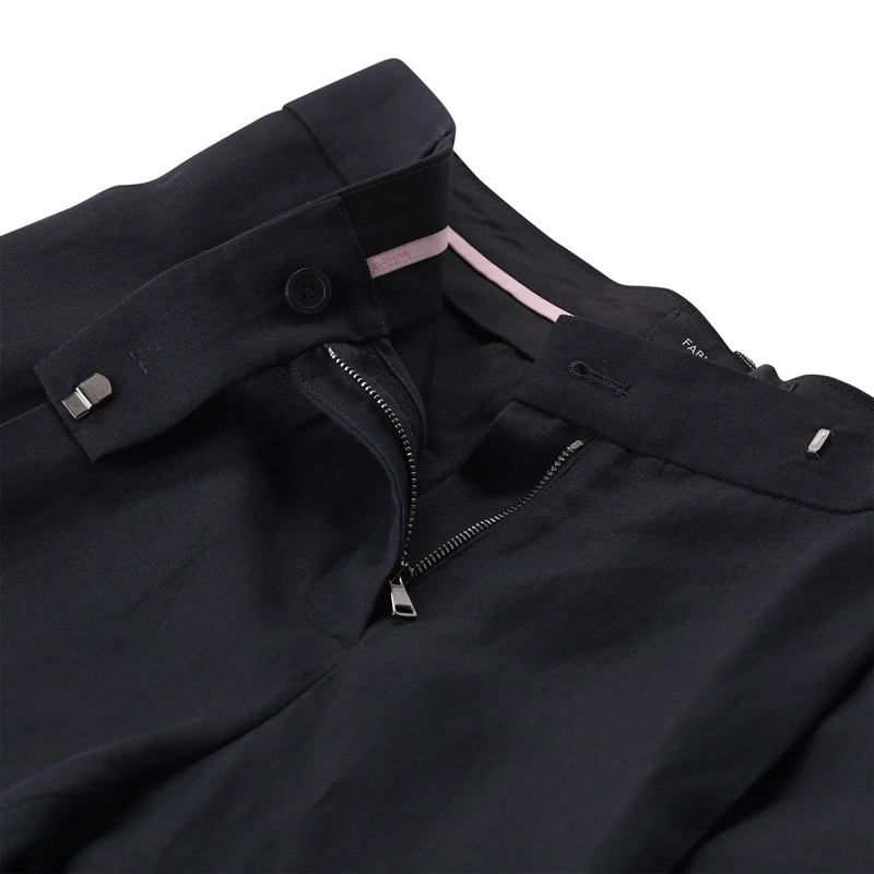 Fabiana Filippi Freizeithose Stoffhose aus Leinenmix blau(Image 4)