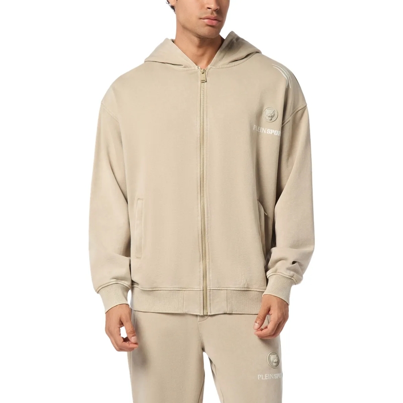 Plein Sport Top Kapuzen-Sweatjacket beige(Image 3)