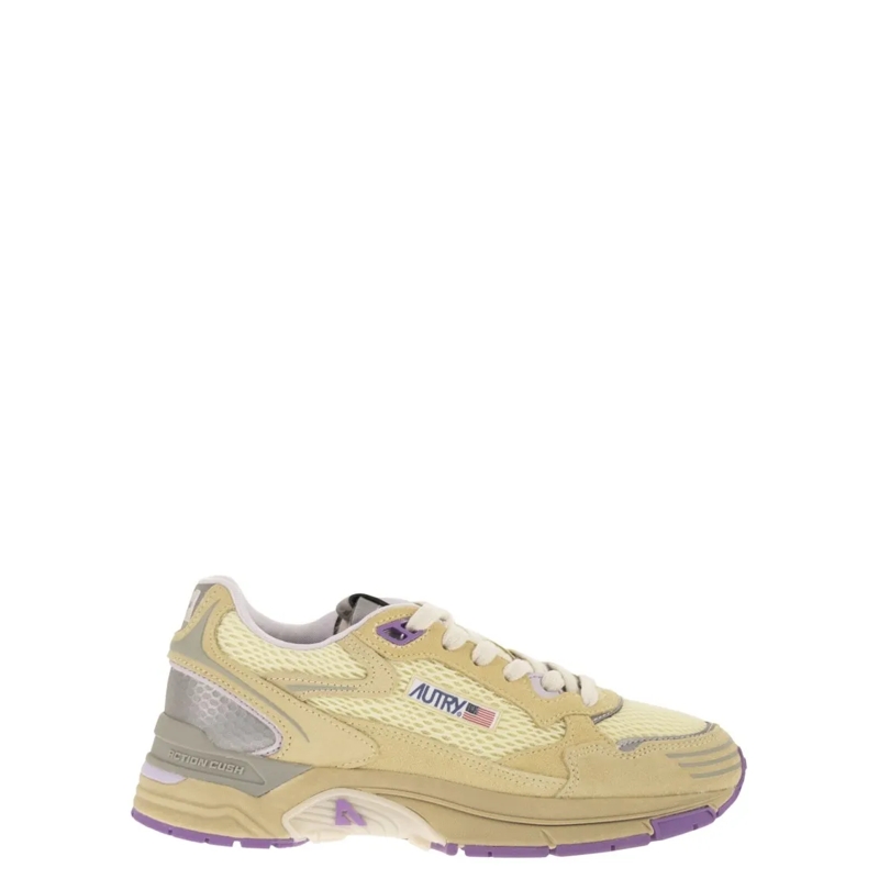 Autry International Lage-top sneaker Hyperway - Suede And Mesh Trainers Neutrals
