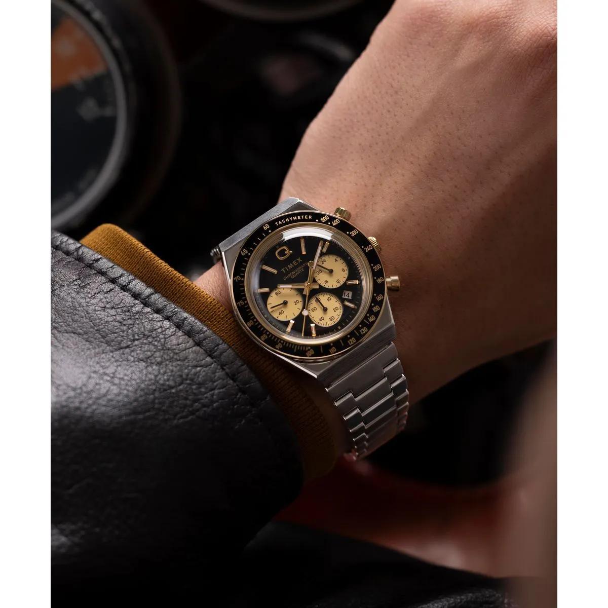 Thumbnail - Timex Uhren - Quartz Analog Chronograph Q Timex® Chronograph - Gr. unisize - in Silber - für Damen