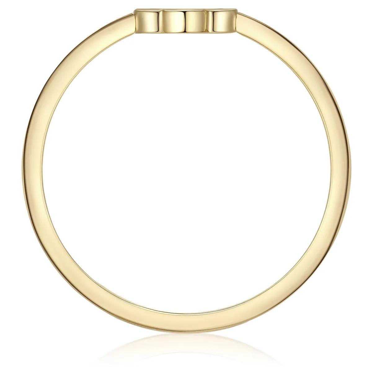 Thumbnail - Glanzstücke München Ring - Edelstahl Ring Kleeblatt - Gr. 56 - in Gold - für Damen