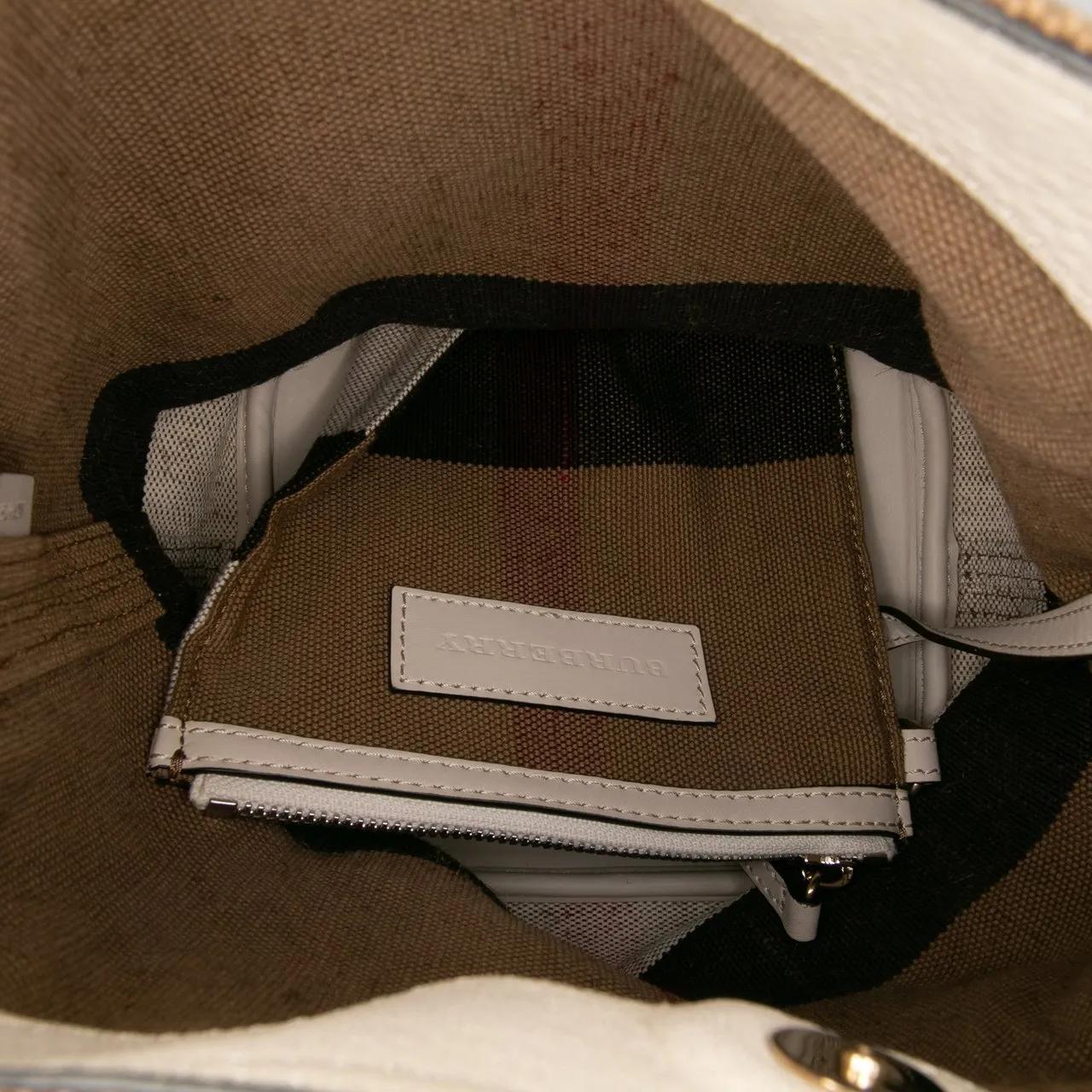 Thumbnail - Burberry Hobo Bags - Mini Mega Check Canvas Ashby Tassel Bucket Bag - Gr. unisize - in Braun - für Damen