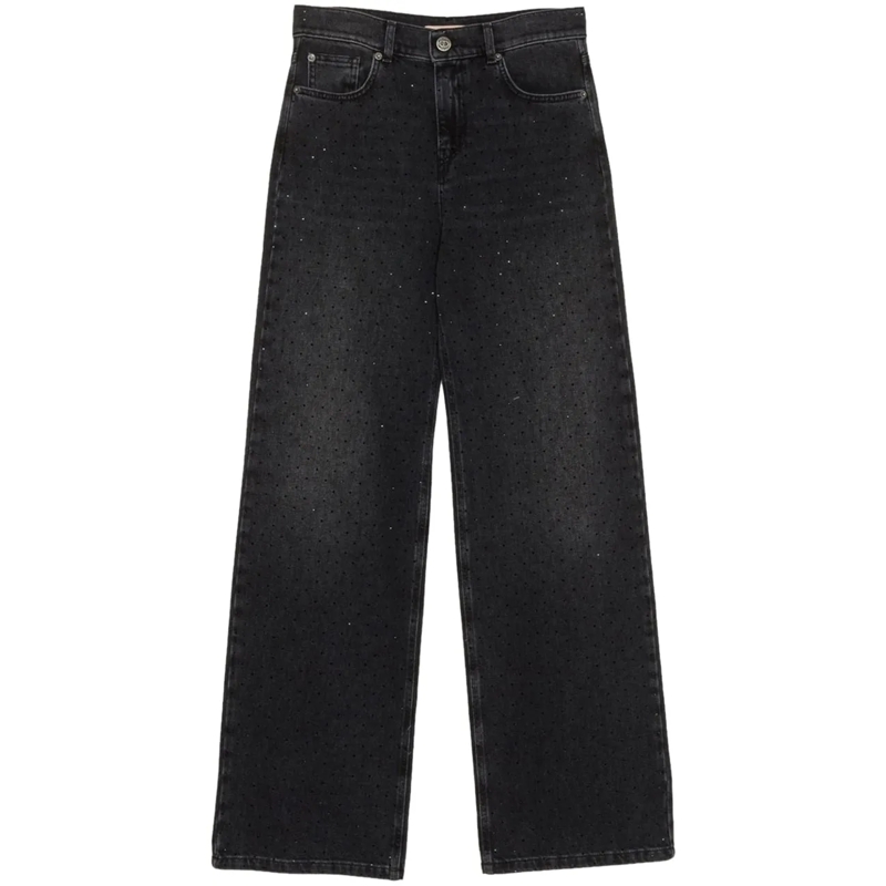 Twin-Set Jeans à jambe droite Jeans Black schwarz
