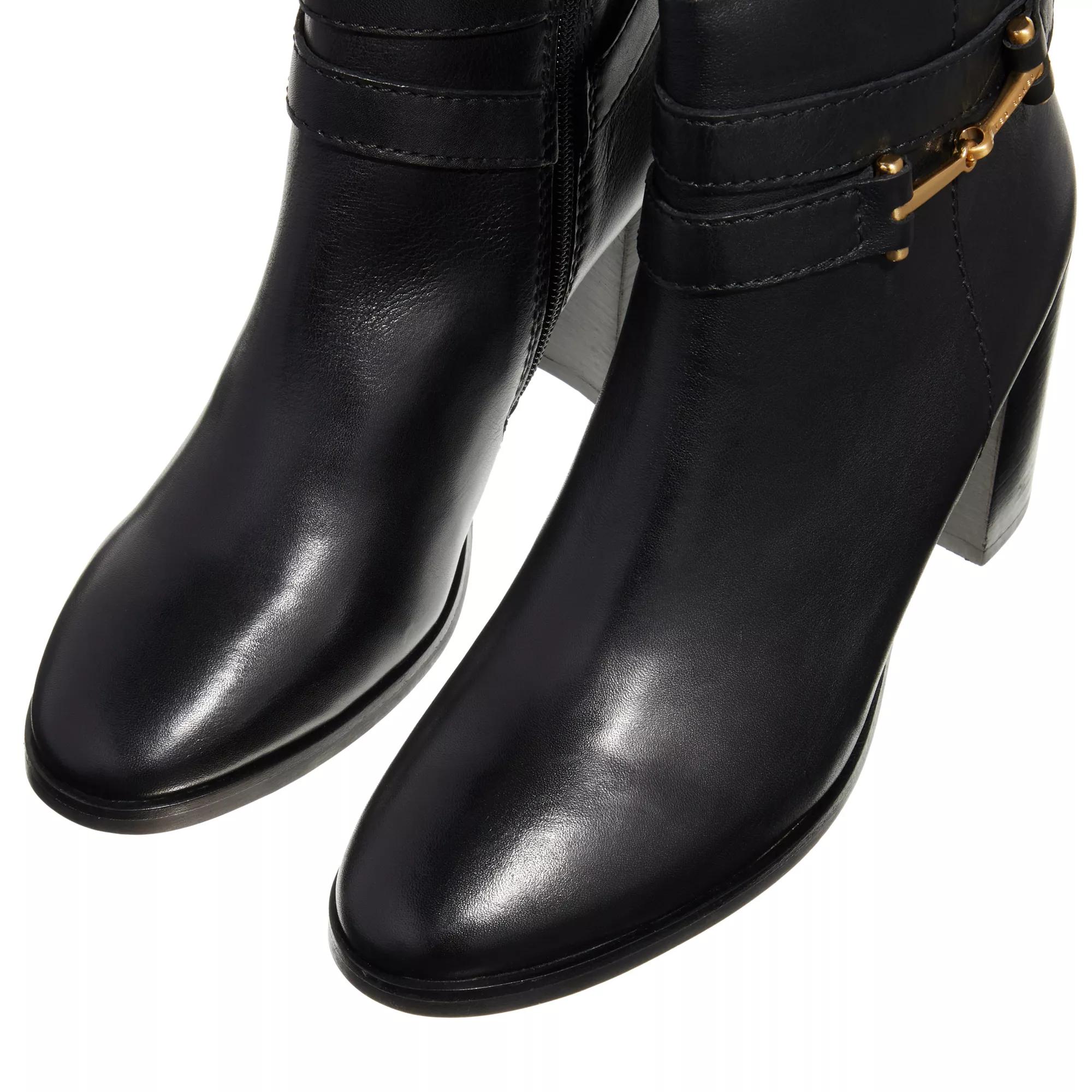 Ted Baker Anisea T Hinge Leather 85Mm Ankle Boot Black Stiefelette