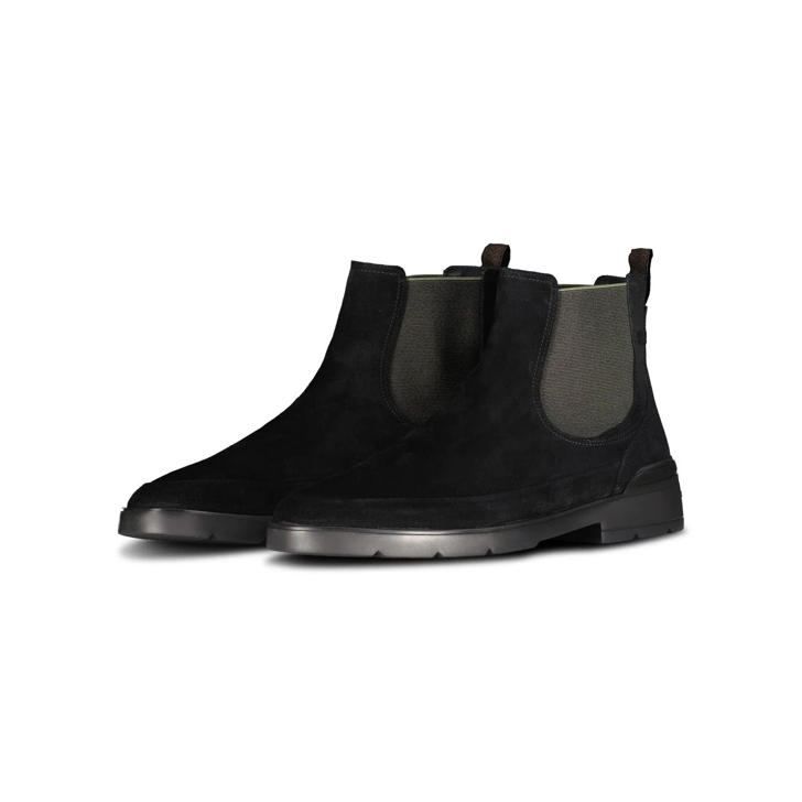 Van Bommel Chelsea Boots aus Veloursleder Schwarz Chaussures à