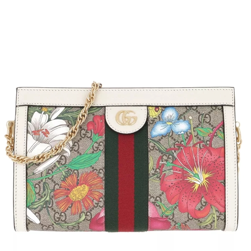 Gucci Ophidia GG Flora Shoulder Bag Small White/Flora Crossbody Bag