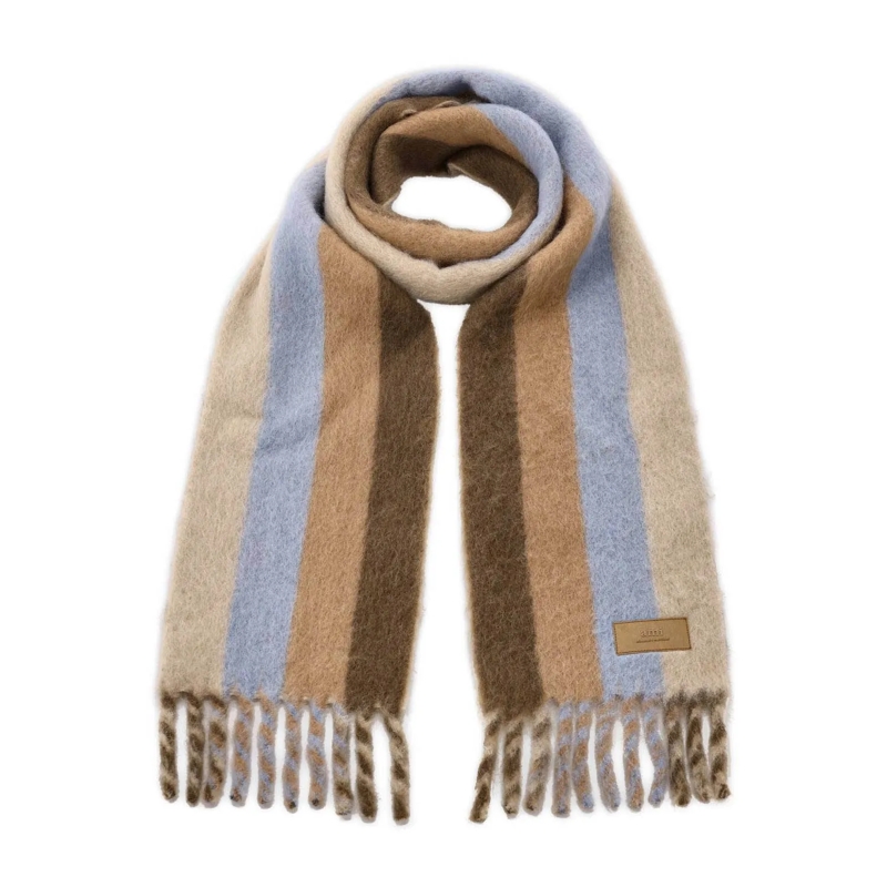 AMI Paris Écharpe légère Schal aus Alpaka-Woll-Mix Braun