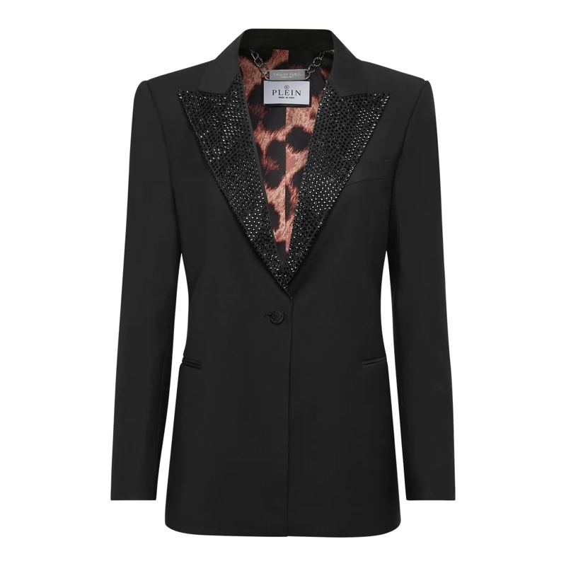 Philipp Plein Blazer Blazer Skull Mit Schmucksteinen schwarz