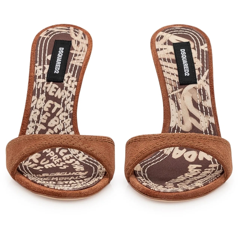 Dsquared2 Sandalen Mules con tacco alto e design essenziale beige(Image 2)