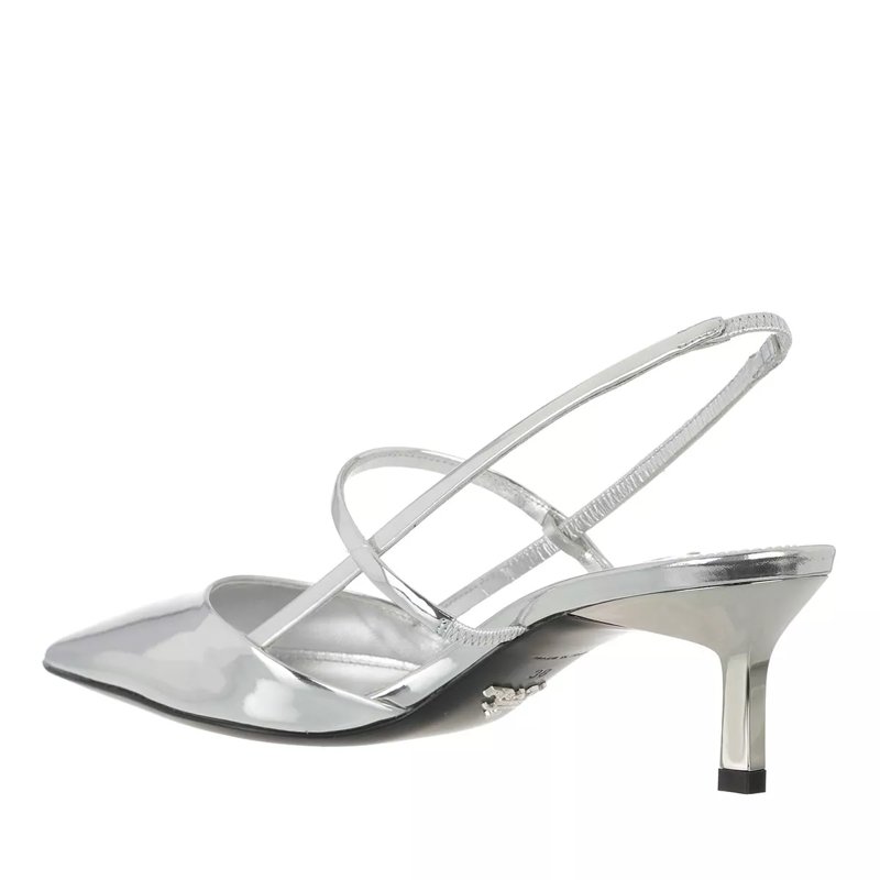 Prada Pumps High Slingbacks Leather Silver(Image 2)