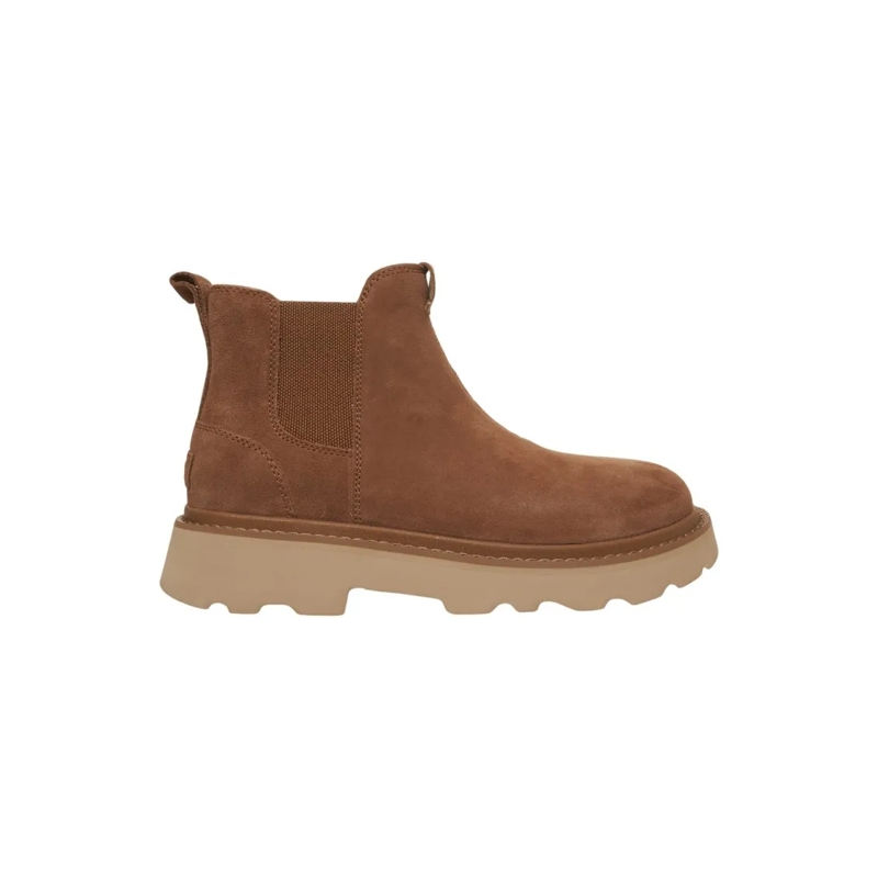 UGG Stiefel Beige Suede Chelsea Boots Brown