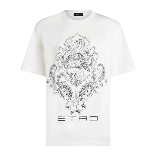 Etro White Graphic-Print T-Shirt White T-shirts