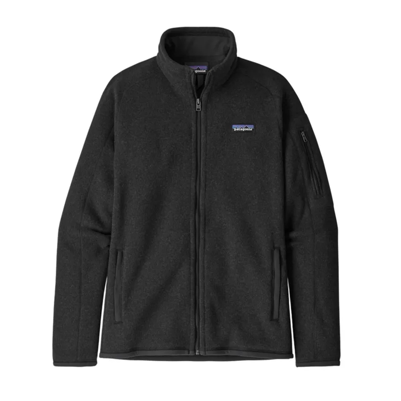 PATAGONIA Übergangsjacke Black Fleece Jacket With Structured Collar Black