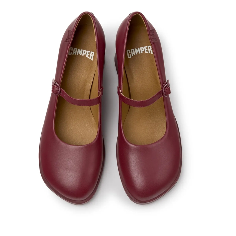 Camper Schnürschuhe Der neue feminine Absatzschuh für den Alltag ist i dunkelrot(Image 5)