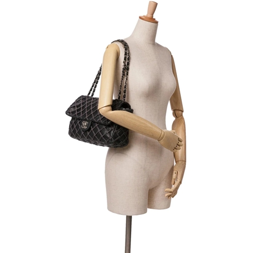 Chanel Sac à bandoulière 2010-2011 Jumbo Calfskin Canebiers Net Flap schwarz (Image 19)