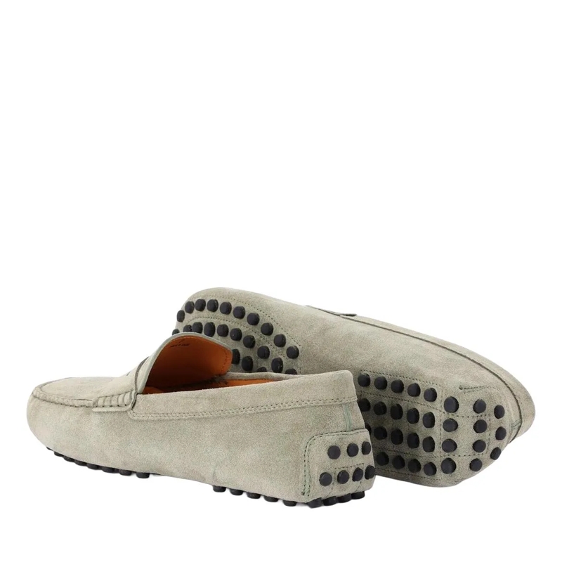 Tod's Veterschoenen Mokassins aus Veloursleder grün(Image 2)