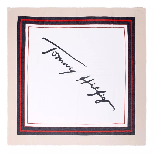 Tommy Hilfiger Signature Square Scarf Beige Neckerchief