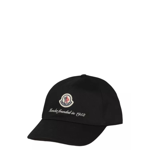 Moncler Gabardine Baseball Cap Black 