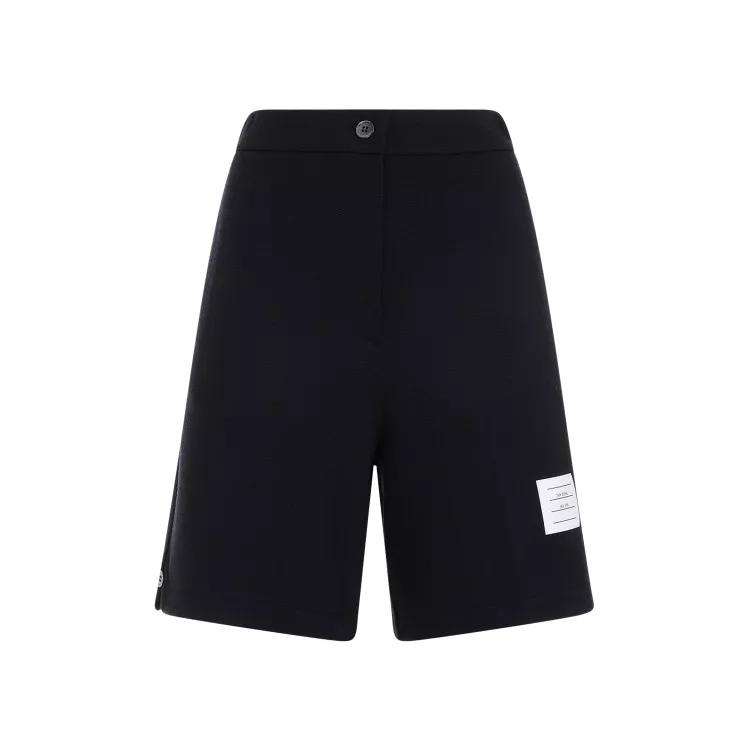 Thom Browne - High Waisted Navy Virgin Wool Shorts - Größe 40 - blue