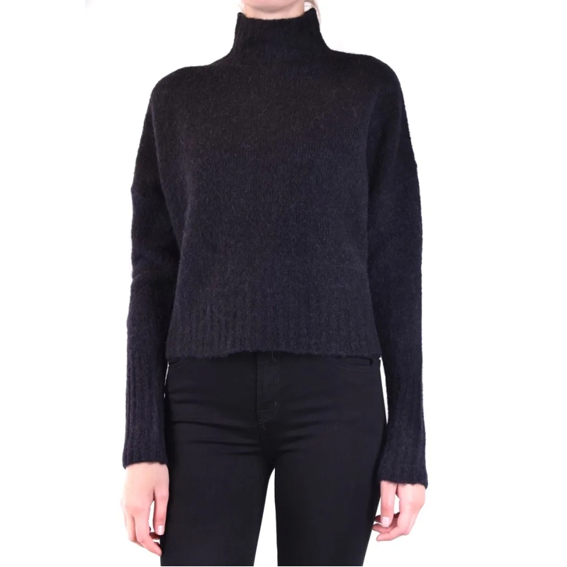 Pinko Pullover Sophisticated Black Sweater With High Neckline Black
