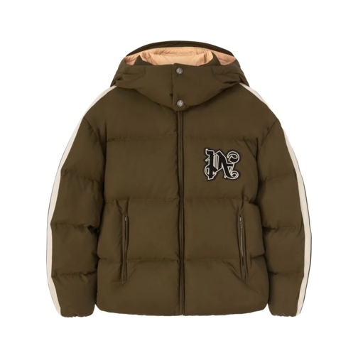 Palm Angels Bomberjacken Monogram Jacket With Logo Green