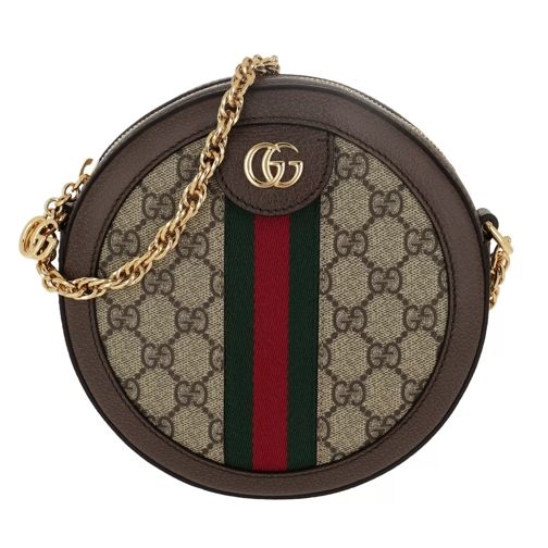 Gucci Ophidia Mini GG Round Shoulder Bag Beige/Ebony Rund väska