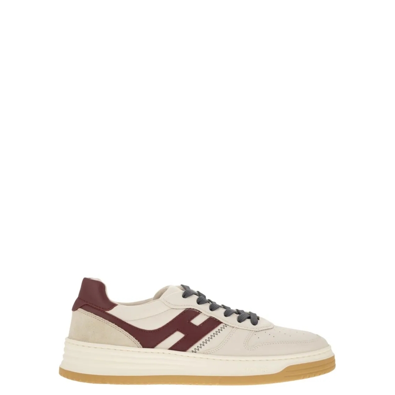 Hogan Low-Top-Sneaker H630 - Leather Lace-Up Trainers Neutrals