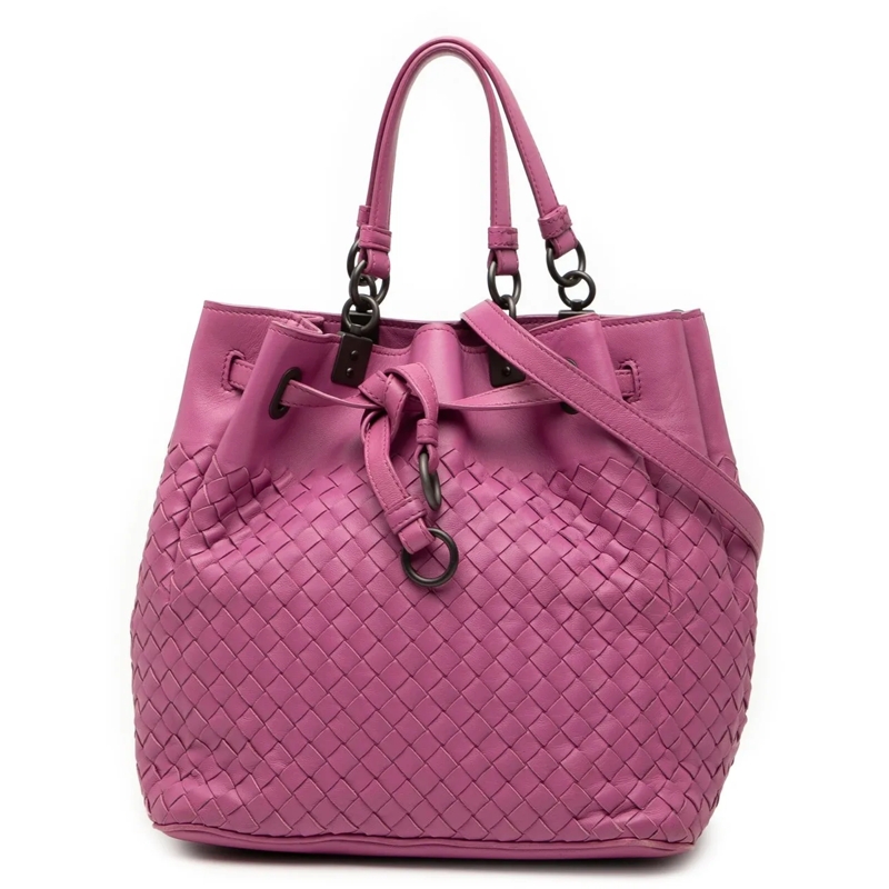 Bottega Veneta Sac à bandoulière Nappa Intrecciato Bucket Bag rose
