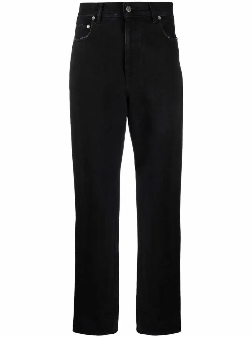 Thumbnail - Golden Goose - Logo-Patch Straight-Leg Trousers - Größe 29 - schwarz