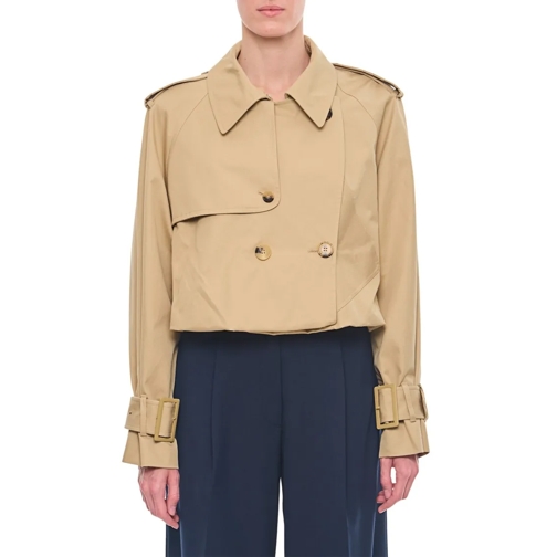 J.W.Anderson Manteaux de tanche Cropped Trench Coat Brown