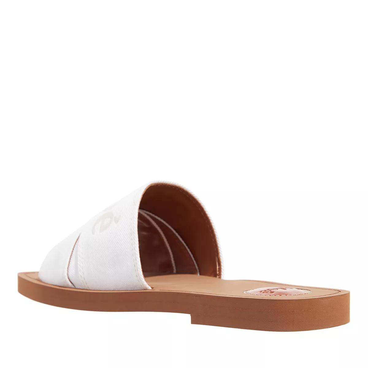 Chlo Woody Flat Mule Snow White Slide