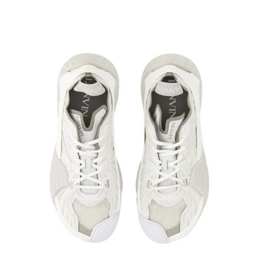 Lanvin Low-Top Sneaker Flash-X Mesh Upper Sneakers With Textured Panels White (Image 2)