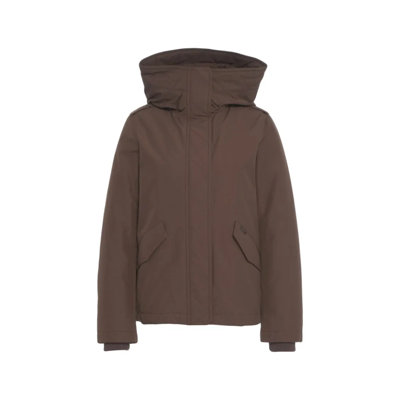 Woolrich Parka High-Collar Padded Parka With Functional Hood Grey