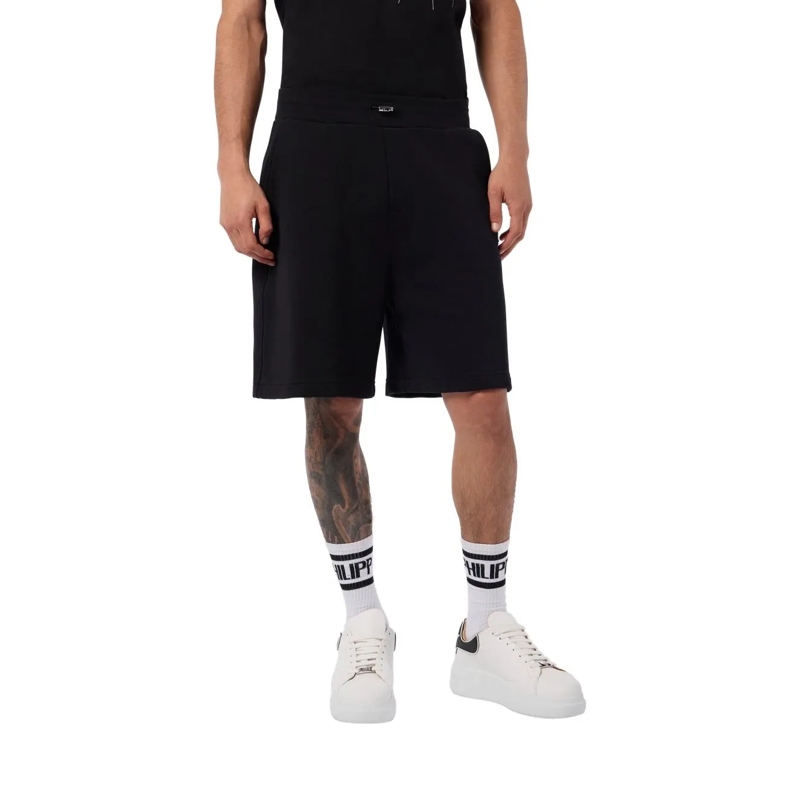 Philipp Plein Shorts Fleece Shorts Basic schwarz(Image 3)